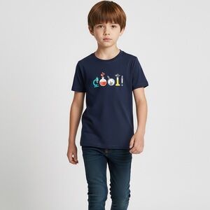 EUC Toddler Gray Tee “COOL” made with science items - Size 3T